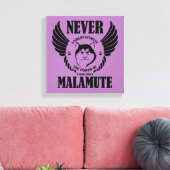 Nooit malamute onderschatten canvas afdruk (Insitu (Woonkamer))