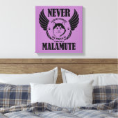 Nooit malamute onderschatten canvas afdruk (Insitu (Slaapkamer))
