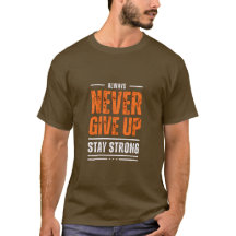 NOOIT Mannen Motivatie T-shirt opgeven