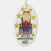 Nooit ME onderschatten - SRF Keramisch Ornament (Rechts)