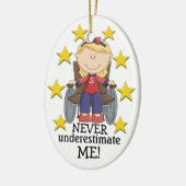 Nooit ME onderschatten - SRF Keramisch Ornament (Links)