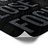 Nooit meer aandacht verliezen - Lion Motivation Poster (Hoek)