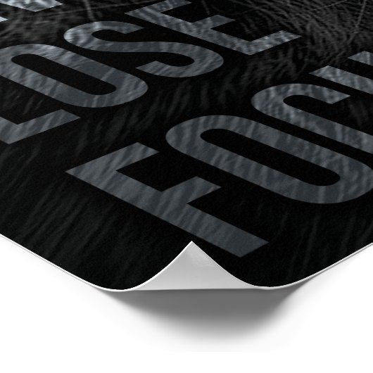 Nooit meer aandacht verliezen - Lion Motivation Poster (Hoek)