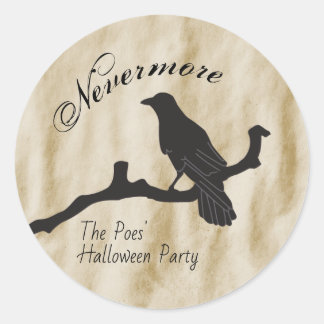 Nooit meer De Raven Halloween Ronde Sticker