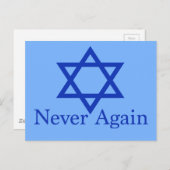 Nooit meer een ster van David Holocaust Herdenking Briefkaart (Voorkant / Achterkant)
