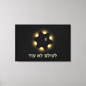 Nooit meer fractale ster van David Canvas Afdruk (Voorkant)