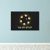 Nooit meer fractale ster van David Canvas Afdruk (Insitu (Houten vloer))