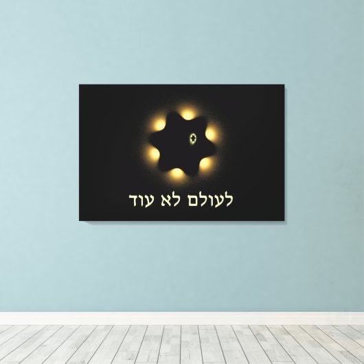 Nooit meer fractale ster van David Canvas Afdruk (Insitu (Houten vloer))