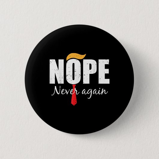 Nooit meer grappig Trump Hair 3 Ronde Button 5,7 Cm (Voorkant)