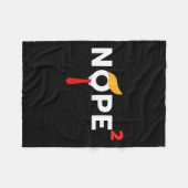 Nooit meer grappige Trump Wig politieke kostuum de Fleece Deken (Voorkant (Horizontaal))