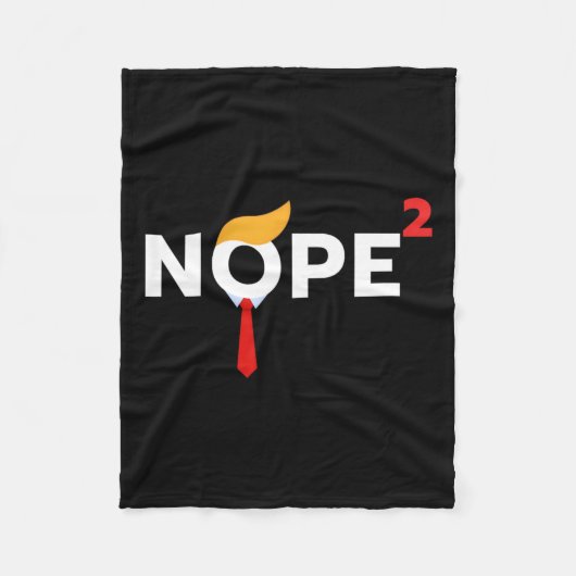 Nooit meer grappige Trump Wig politieke kostuum de Fleece Deken (Voorkant)