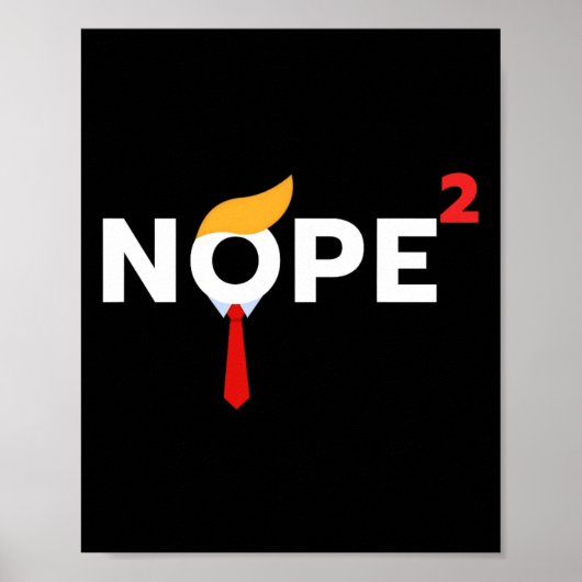 Nooit meer grappige Trump Wig politieke kostuum de Poster (Voorkant)