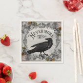 Nooit meer griezelige Raven Halloween Horror Servet (Insitu)