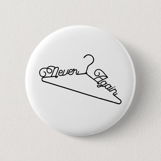 Nooit meer Hanger Roe v. Wade Pro-Choice Ronde Button 5,7 Cm (Voorkant)