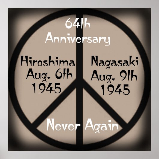 Nooit meer-Hiroshima/Nagasaki-Jubileum Poster (Voorkant)