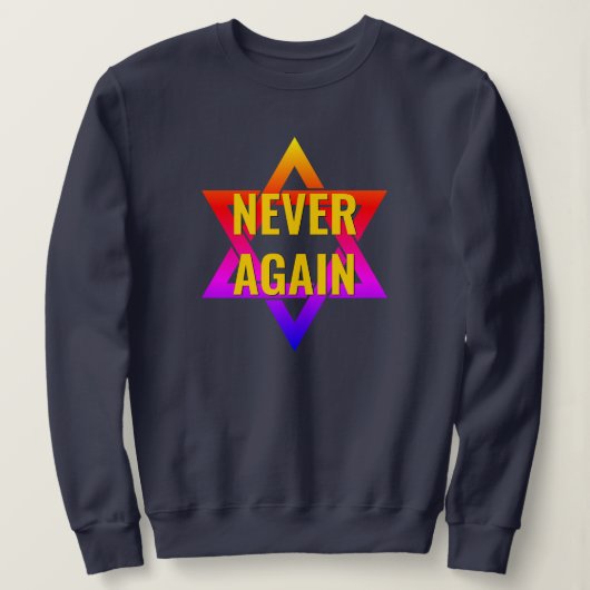 NOOIT MEER Holocaust YOM HASHOAH Trui (Design voorkant)
