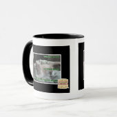 Nooit meer in een kooi leven mok (Voorkant links)