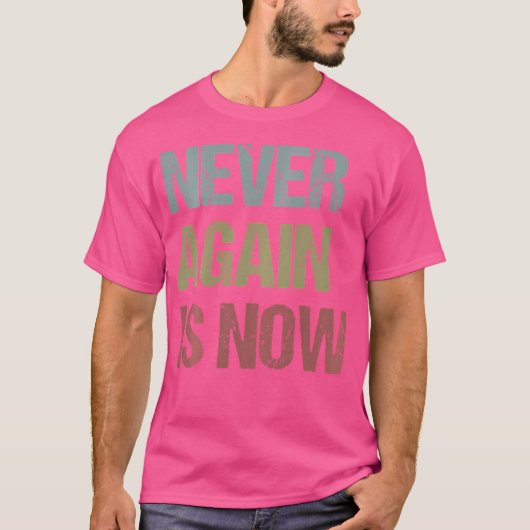 Nooit meer is nu - Sluit de kampen Protest T-shirt (Voorkant)