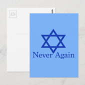 Nooit meer joodse herinnering aan holocaust briefkaart (Voorkant / Achterkant)
