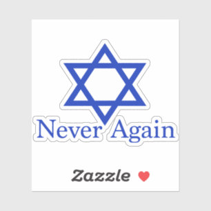 Nooit Meer Joodse Holocaust-herdenking Sticker