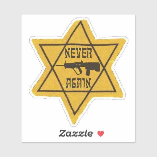 NOOIT MEER Joodse Zelfverdediging Tavor Sticker (Vel)