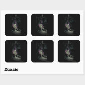 Nooit meer leven vierkante sticker (Vel)