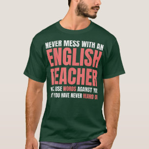 Nooit meer met een Engelse leraar Funny Love Teac T-shirt