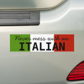 Nooit meer met een Italiaanse Bumpersticker (Op auto)