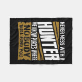 Nooit meer met een jager fleece deken (Voorkant (Horizontaal))