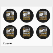 Nooit meer met een jager ronde sticker (Vel)