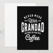 Nooit meer met opa voor koffie bedankkaart (Voorkant / Achterkant)