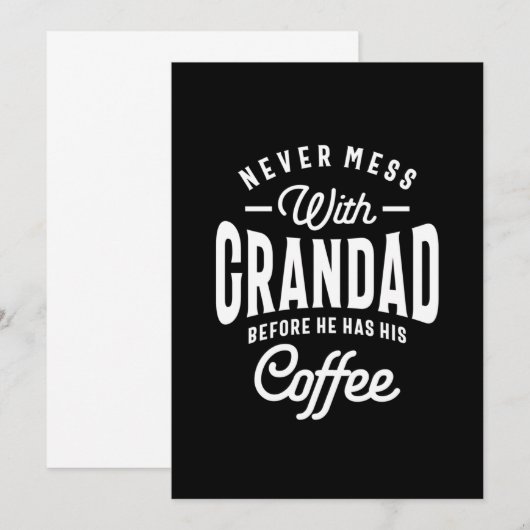 Nooit meer met opa voor koffie bedankkaart (Voorkant / Achterkant)