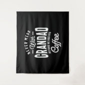 Nooit meer met opa voor koffie wandkleed (Voorkant)