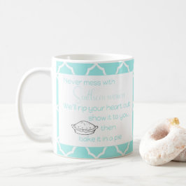 Nooit meer met Southern Women Aqua Custom Koffiemok