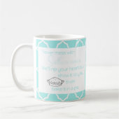 Nooit meer met Southern Women Aqua Custom Koffiemok (Links)