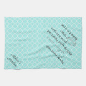 Nooit meer met Southern Women Aqua Custom Theedoek (Horizontaal)