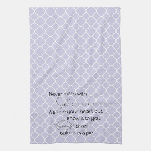 Nooit meer met Southern Women Lavender Custom Kit Theedoek (Verticaal)