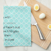 Nooit meer met Zuidelijke Vrouwen Aqua Custom Kitc Theedoek (Quarter Fold)