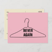 Nooit meer: Pro-vrouw, Pro-Choice Briefkaart (Voorkant / Achterkant)
