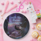 Nooit meer, Raven Cemetery griezelig Halloween Papieren Bordje (Feest)