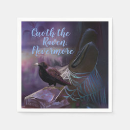 Nooit meer, Raven Cemetery Napkins Halloween Servet