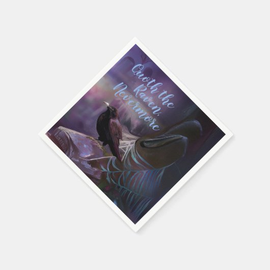 Nooit meer, Raven Cemetery Napkins Halloween Servet (Hoek)