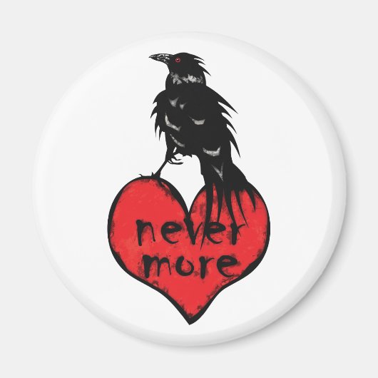 Nooit meer Raven Magneet (Voorkant)