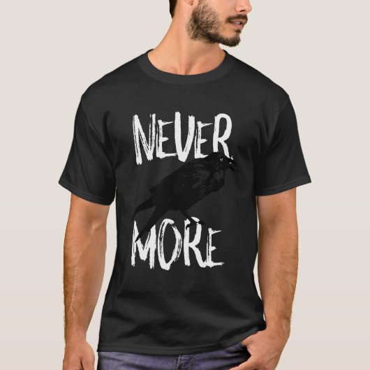 Nooit meer Raven Poe Book T-shirt (Voorkant)
