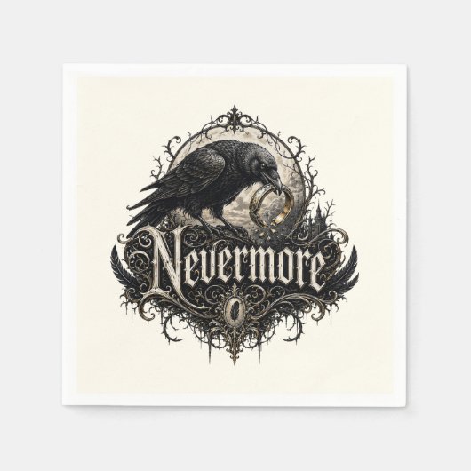 Nooit Meer Raven Scheidingsfeest Servet (Voorkant)