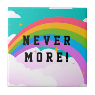 nooit meer regenboogconvenant tegeltje