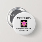 Nooit meer. ronde button 5,7 cm (Voorkant /achterkant)