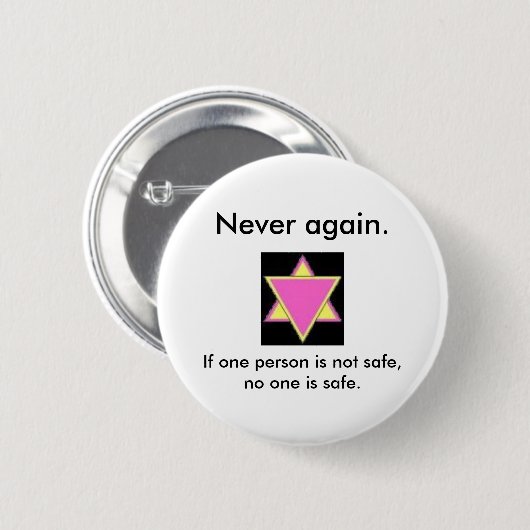 Nooit meer. ronde button 5,7 cm (Voorkant /achterkant)