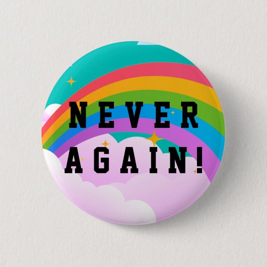 NOOIT MEER RONDE BUTTON 5,7 CM (Voorkant)