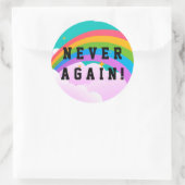 NOOIT MEER RONDE STICKER (Tas)
